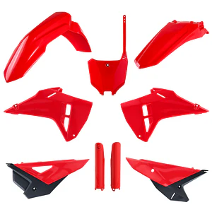 Kit Plásticos Restyling Honda CRF 250R (2022-2024) / CRF 450R (2021-2024) Estilo 2025 Vermelho - Polisport