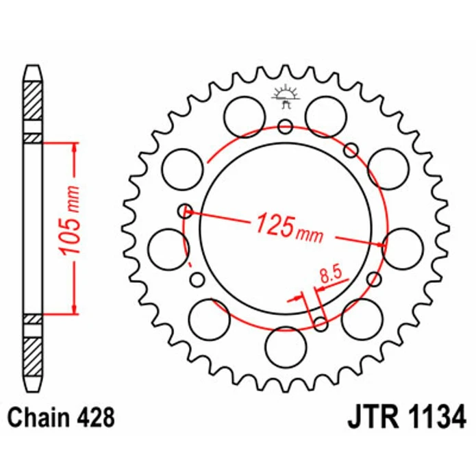 Kit de Transmissão EK X-Ring Rieju Tango 125 / Tango 125I Scrambler (2006-2020) 3