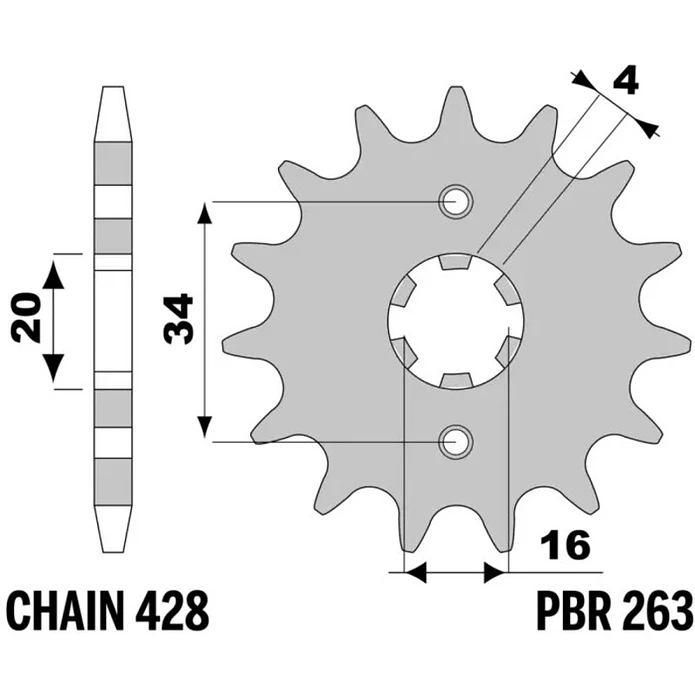 Kit de Transmissão EK Yamaha YZF-R125 / R125 (2019-2026) 4