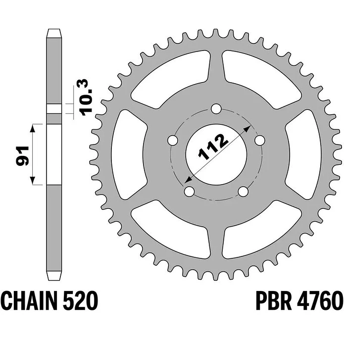 Kit de Transmissão EK X-Ring Zontes 125 Scrambler / 125 Roadster U125 / 125 Urban (2020-2025) 3