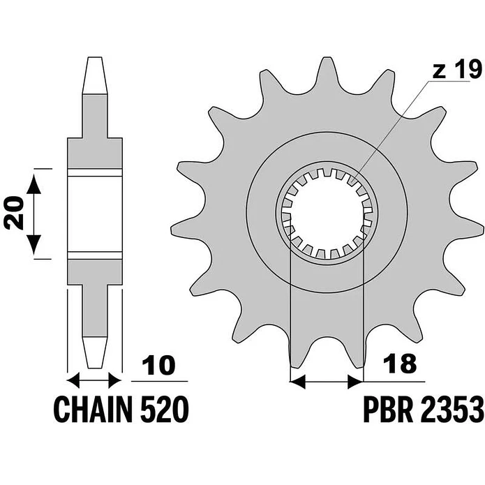 Kit de Transmissão EK X-Ring Zontes 125 Scrambler / 125 Roadster U125 / 125 Urban (2020-2025) 4