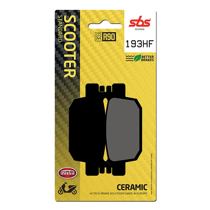 Pastilhas de Travão SBS 193HF Honda SH / NSS Forza / ADV, Benelli BN / TRK / Leoncino e outras 1