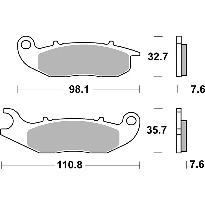 Pastilhas de Travão Frente SBS 859HF Honda CRF / XL Transalp, FB Mondial, Yamaha WR e outras 2
