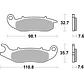 Pastilhas de Travão Frente SBS 859HF Honda CRF / XL Transalp, FB Mondial, Yamaha WR e outras - Thumbnail 2