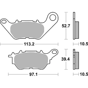 Pastilhas de Travão Trás SBS 932HF Yamaha YZF-R3 / MT-03