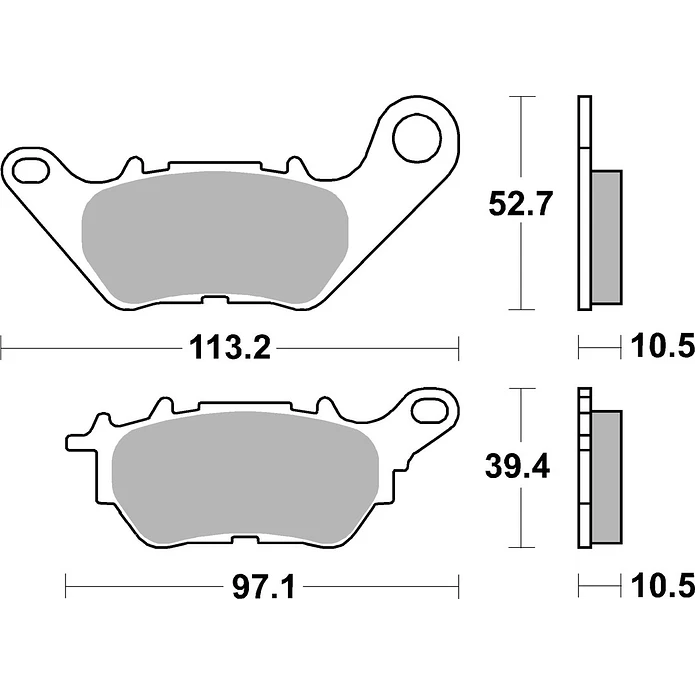 Pastilhas de Travão Trás SBS 932HF Yamaha YZF-R3 / MT-03 / YZF-R25 / MT-25 2