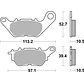 Pastilhas de Travão Trás SBS 932HF Yamaha YZF-R3 / MT-03 / YZF-R25 / MT-25 - Thumbnail 2