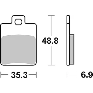 Pastilhas de Travão SBS 142HF Piaggio ZIP / MP3 / Liberty