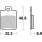 Pastilhas de Travão SBS 142HF Piaggio ZIP / MP3 / Liberty, Vespa LX, Gilera Runner e outras - Thumbnail 2