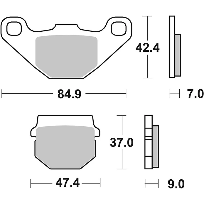 Pastilhas de Travão SBS 544SI Aprilia Tuono / Scarabeo / RS / RS Replica, Can-Am DS e outras 2
