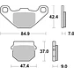Pastilhas de Travão SBS 544SI Aprilia Tuono / Scarabeo / RS / RS Replica, Can-Am DS e outras - thumbnail 2