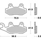 Pastilhas de Travão SBS 611HF Triumph Bonneville / Tiger / Speed, Kawasaki KLX / ZX e outras - vignette 2