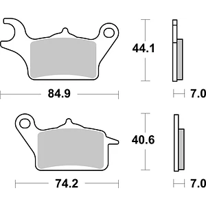 Pastilhas de Travão Frente SBS 236HF Honda NSC Vision