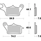 Pastilhas de Travão Frente SBS 236HF Honda NSC Vision - thumbnail 2
