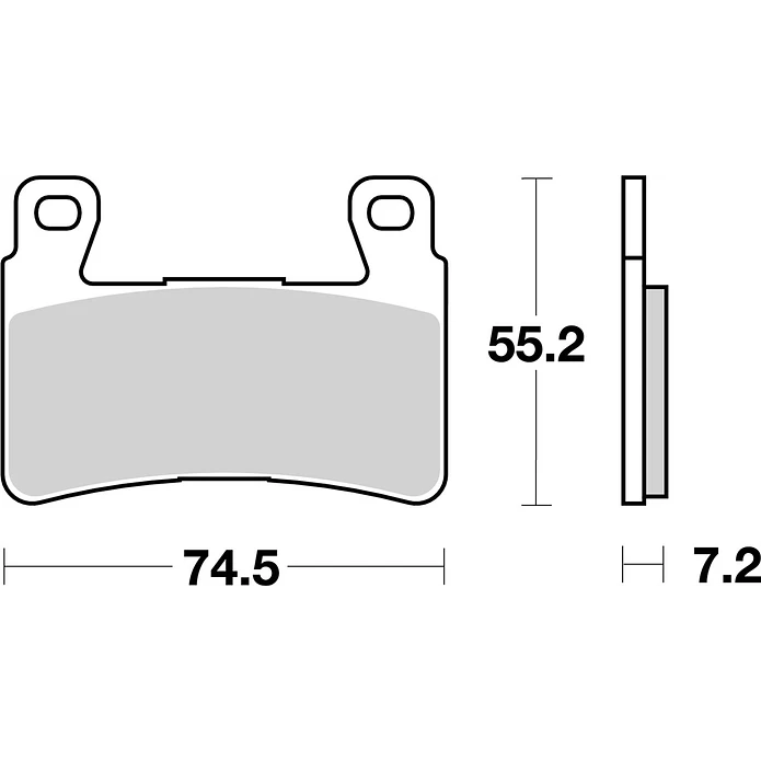 Pastilhas de Travão Frente SBS 734HF Hyosung GV / GT / GD / GT iR, Honda CB / CBR / GL e outras 2
