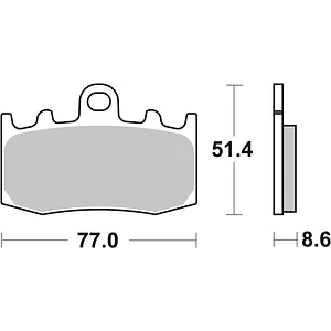 Pastilhas de Travão Frente SBS 796HF BMW R / K / HP2 Megamoto