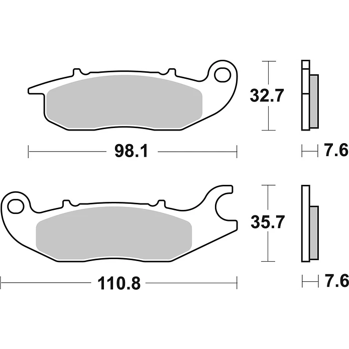 Pastilhas de Travão Frente SBS 797RSI Honda MSX / XL Transalp / Z Monkey / ST / CBR e outras 2