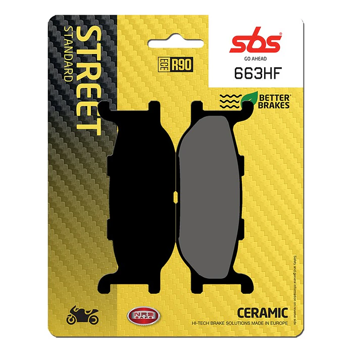 Pastilhas de Travão Frente SBS 663HF Yamaha XV Bolt / XV / SCR Scrambler, SYM NH-X e outras 1