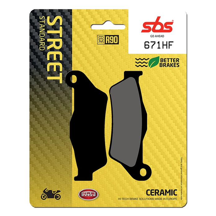 Pastilhas de Travão SBS 671HF Ducati Multistrada, KTM Adventure, Triumph Bonneville e outras 1