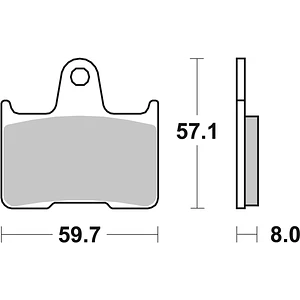 Pastilhas de Travão Trás SBS 715HF Kawasaki ZZ-R / ZX-14R