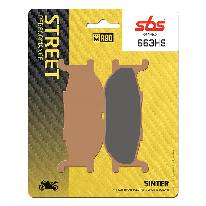 Pastilhas de Travão Frente SBS 663HS Yamaha XV Bolt / XV / SCR Scrambler, SYM NH-X e outras 1
