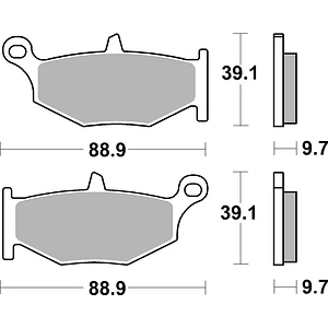 Pastilhas de Travão Trás SBS 833HF Suzuki DL / GSX Hayabusa