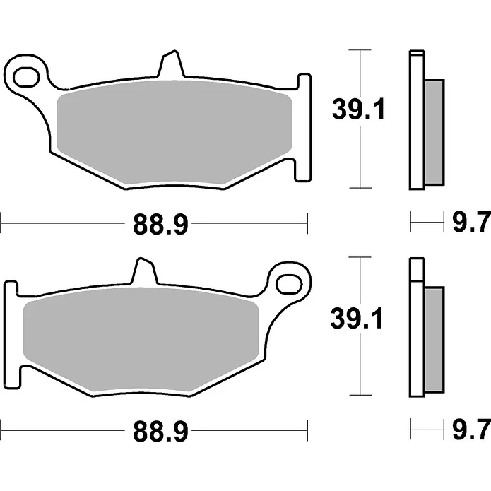 Pastilhas de Travão Trás SBS 833HF Suzuki DL / GSX Hayabusa / GSX-R / GSR / B-King e outras 2