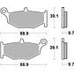 Pastilhas de Travão Trás SBS 833HF Suzuki DL / GSX Hayabusa / GSX-R / GSR / B-King e outras - vignette 2