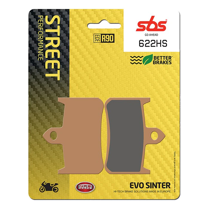 Pastilhas de Travão Frente SBS 622HS Honda VTR / CB / NTV Bros / VFR / CBR / NS / RVF e outras 1