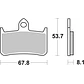 Pastilhas de Travão Frente SBS 622HS Honda VTR / CB / NTV Bros / VFR / CBR / NS / RVF e outras - Miniatura 2