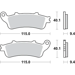 Pastilhas de Travão Trás SBS 722HS Honda ST