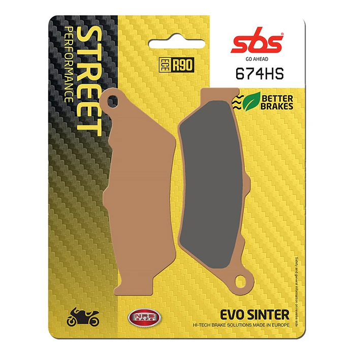Pastilhas de Travão SBS 674HS BMW R / F / K, Indian Motorcycle, Ducati Diavel e outras 1