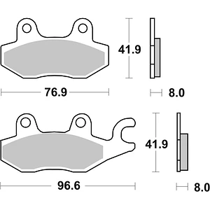 Pastilhas de Travão SBS 638SI Kawasaki Ninja / Z / Eliminator