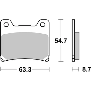 Pastilhas de Travão SBS 555HS Yamaha XJ / FJ / FZ / XV Virago