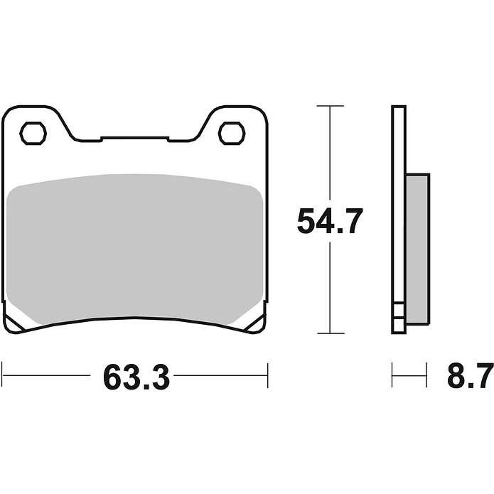 Pastilhas de Travão SBS 555HS Yamaha XJ / FJ / FZ / XV Virago / XV / FZR / VMX / XJR e outras 2