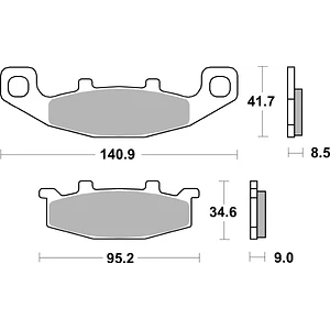 Pastilhas de Travão SBS 597HF Kawasaki GPX / ZZR / GPZ / KLE