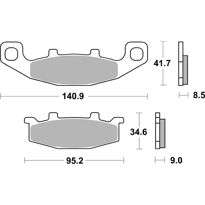 Pastilhas de Travão SBS 597HF Kawasaki GPX / ZZR / GPZ / KLE / Zephyr / EX / ZX Ninja e outras 2