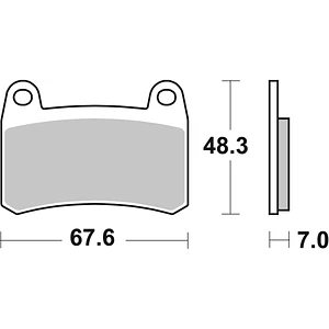 Pastilhas de Travão Frente SBS 933HS Benelli BN / Leoncino / TRK