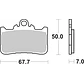 Pastilhas de Travão Frente SBS 994HS Honda CB Hornet / CB / NX + / CBR, Zontes ZT e outras - vignette 2