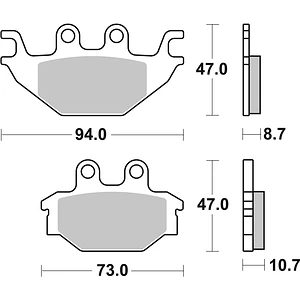 Pastilhas de Travão SBS 810SI Arctic Cat Alterra / Utility