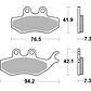 Pastilhas de Travão Frente SBS 173HF Rieju RS3 / RS2 Matrix / NKD, Keeway TX e outras - Thumbnail 2