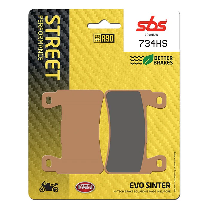 Pastilhas de Travão Frente SBS 734HS Hyosung GV / GT / GD / GT iR, Honda CB / CBR / GL e outras 1