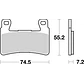 Pastilhas de Travão Frente SBS 734HS Hyosung GV / GT / GD / GT iR, Honda CB / CBR / GL e outras - vignette 2