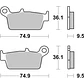 Pastilhas de Travão SBS 144HF Daelim Besbi, Kawasaki KLX, Kymco Super-9 / Cobra e outras - Thumbnail 2