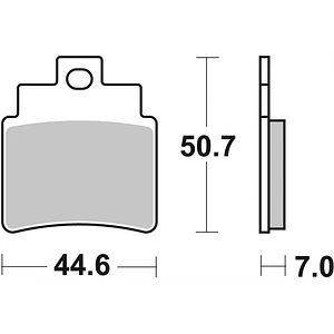 Pastilhas de Travão Trás SBS 775SI Kymco Maxxer / KXR / MXU
