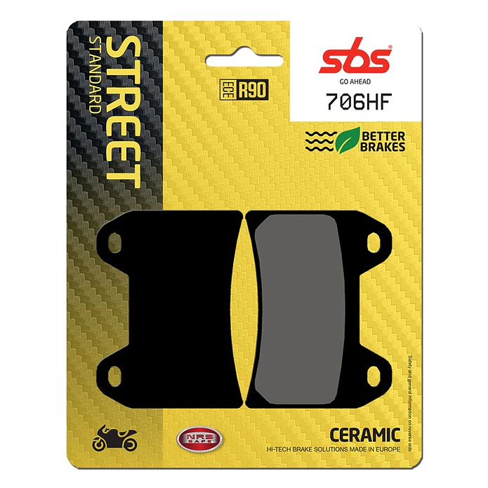 Pastilhas de Travão Frente SBS 706HF Moto Guzzi V7 / V85 / V9 Bobber, KTM Adventure e outras 1