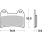 Pastilhas de Travão Frente SBS 706HF Moto Guzzi V7 / V85 / V9 Bobber, KTM Adventure e outras - Miniatura 2