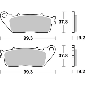 Pastilhas de Travão Trás SBS 862LS Honda CB / VFR