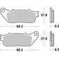 Pastilhas de Travão Trás SBS 862LS Honda CB / VFR - thumbnail 2
