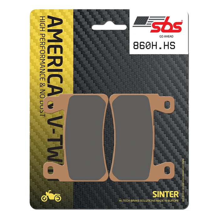 Pastilhas de Travão Frente SBS 860HS Harley-Davidson Softail / Sportster e outras 1